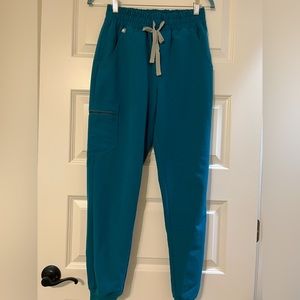 FIGS high waisted Zamora Pacific blue size XS